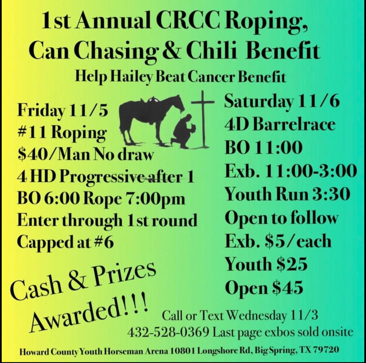 1st Annual CRCC Roping, Can Chasing & Chili Benefit